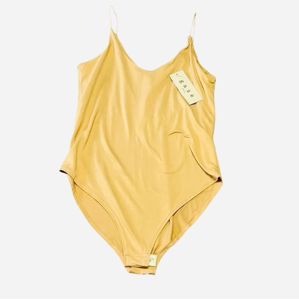 Gaze Bodysuit in Muted Yellow Hue - Size Small, New